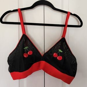 Parade Mesh and Embriodered Cherey Bra
